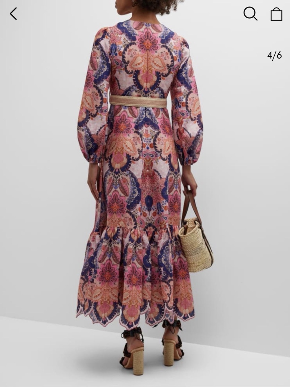 Zimmermann Laurel Long-sleeve Embroidered Midi Dress - Picture 3 of 9
